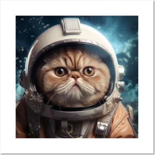 Astronaut Cat in Space - Exotic Shorthair Posters and Art